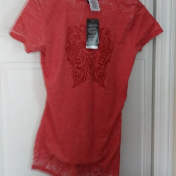Harley Davidson orange t shirt traded - Picture 2 of 2